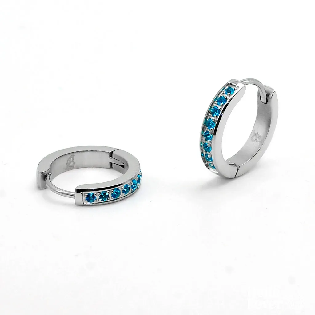Zircon Hoop Earrings