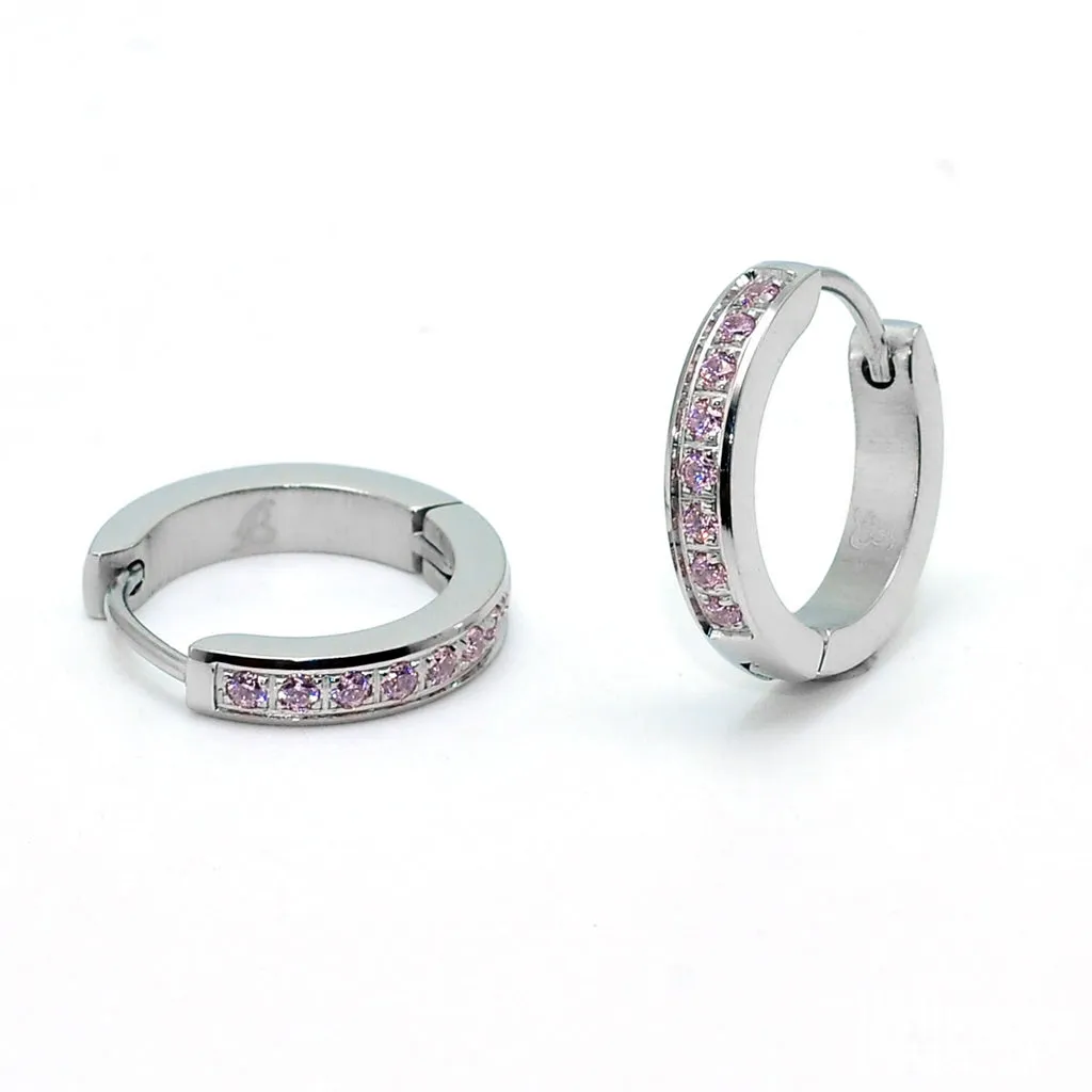 Zircon Hoop Earrings
