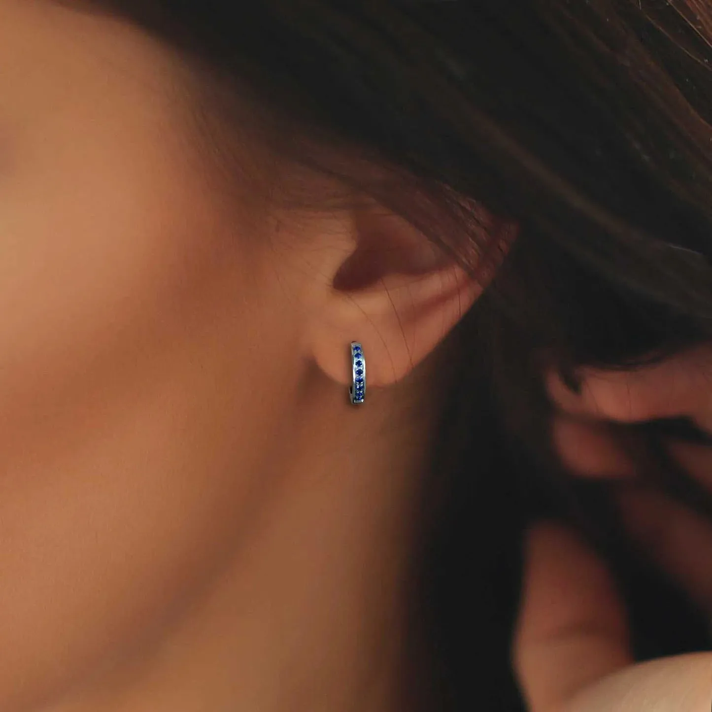 Zircon Hoop Earrings