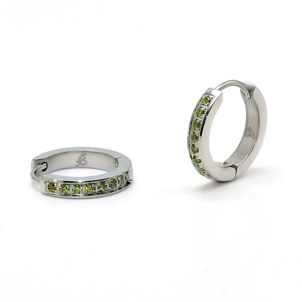 Zircon Hoop Earrings