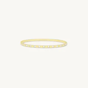 Zirconia Hinged Thin Bangle Bracelet