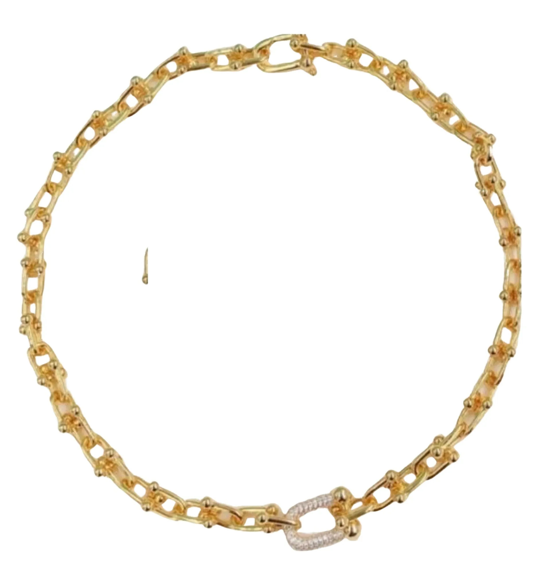 Zirconite Sadle stainless steel Necklace. 821N100