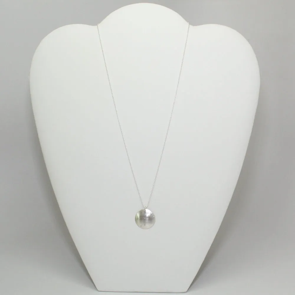 Zodiac Constellation Pinhole Sterling Silver Necklace